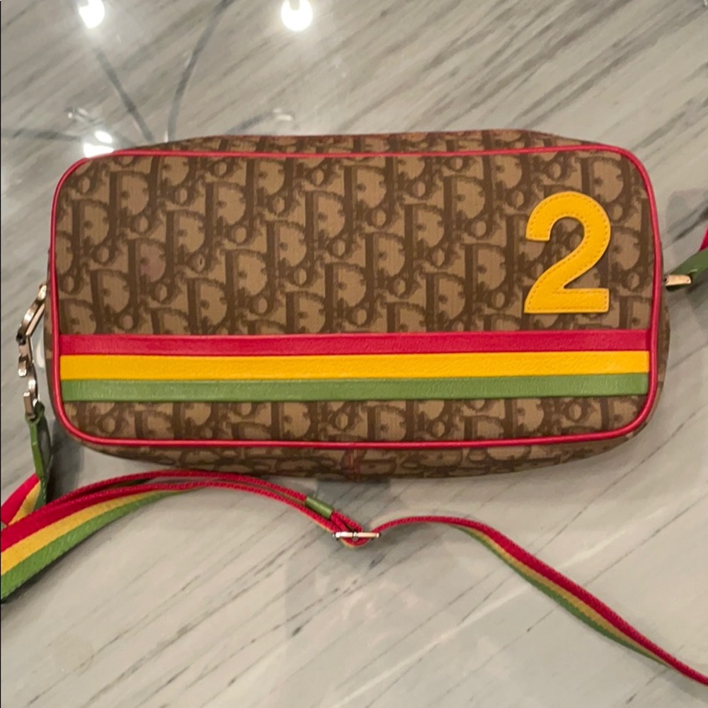 Christian Dior rasta trotter crossbody bag
